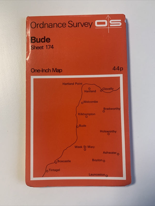 BUDE Ordnance Survey One Inch Map Sheet 174 1971 Boscastle Hartland Clovelly