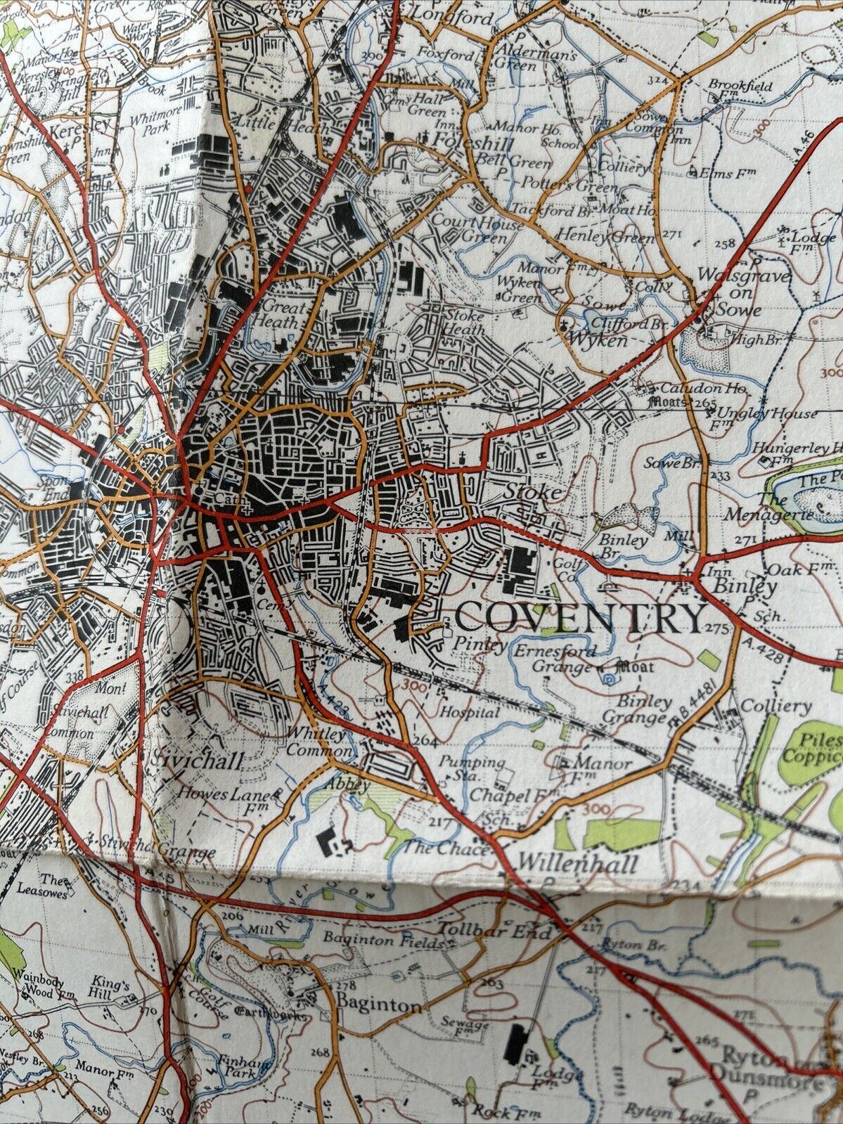 COVENTRY & RUGBY Ordnance Survey Sixth Edition CLOTH One inch 1946 Sheet 132