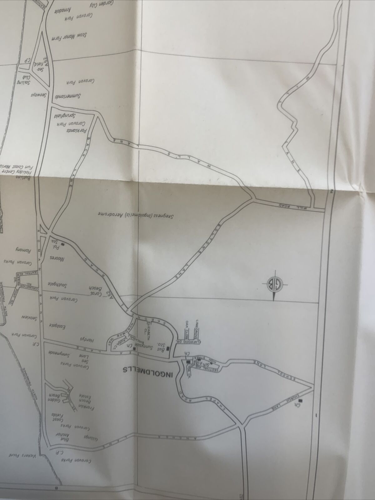 SKEGNESS Mablethorpe  Barnett 1980s? Plan Map - Advertising Sutton On Sea