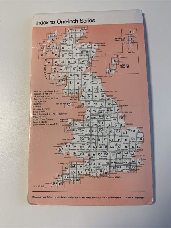 BARNSTAPLE Ordnance Survey 1 Inch Map Sheet 163 1972 Bideford Lynton Ilfracombe