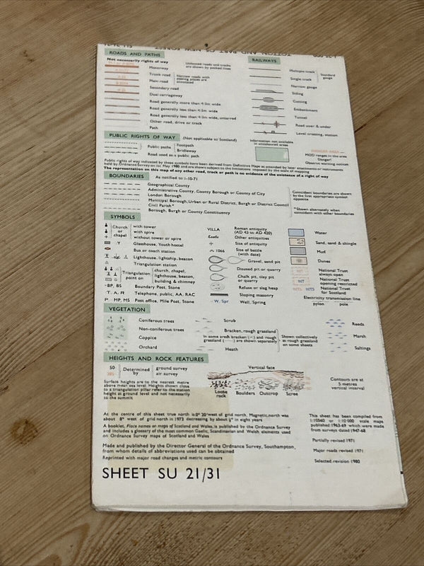 TOTTON & Part Of NEW FOREST Pathfinder Ordnance Survey SU21/31 1:25000 1980