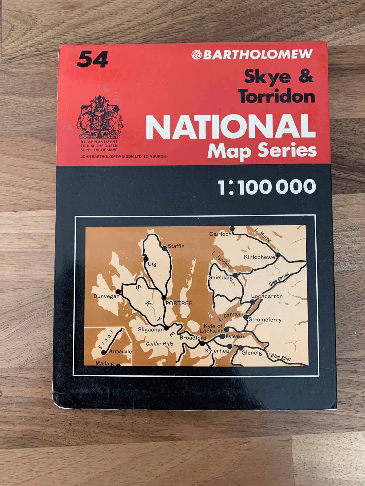 SYKE & TORRIDON - Bartholomews National Map Series No 54 - 1977 Portree Sleat