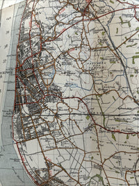 PRESTON Ordnance Survey Sixth Edition Cloth One inch 1947 Sheet 93 Ribble Lytham