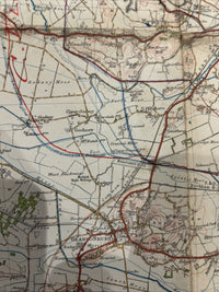 WESTON UPER MERE Cloth Ordnance Survey 1 Inch Map 1918 Clevedon Bridgewater