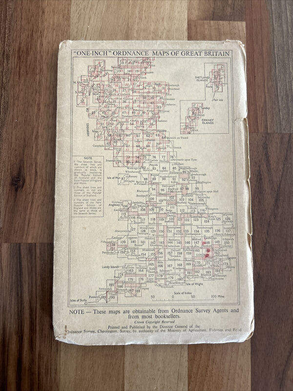 FORT AUGUSTUS Ordnance Survey Seventh Series Paper One inch 1954 Sheet 36 Laggan