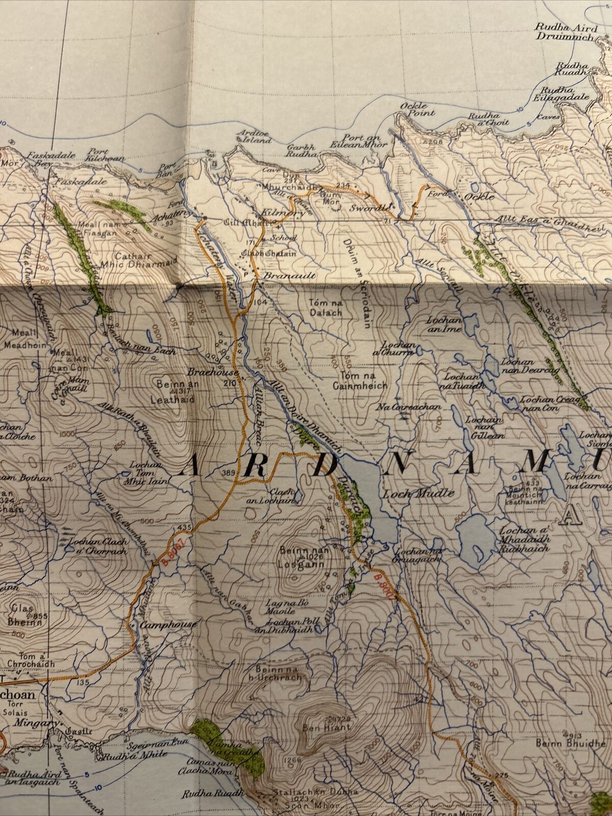 ARDNAMURCHAN & LOCH SHEIL Ordnance Survey One Inch Sheet 46 Popular Edition 1947