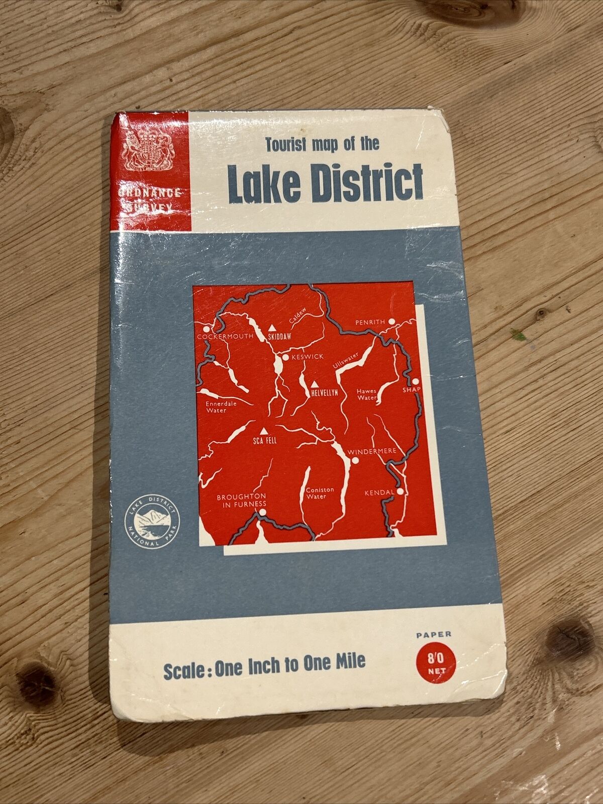 LAKE DISTRICT 1966 Ordnance Survey Tourist Map The Lakes Coniston Windermere