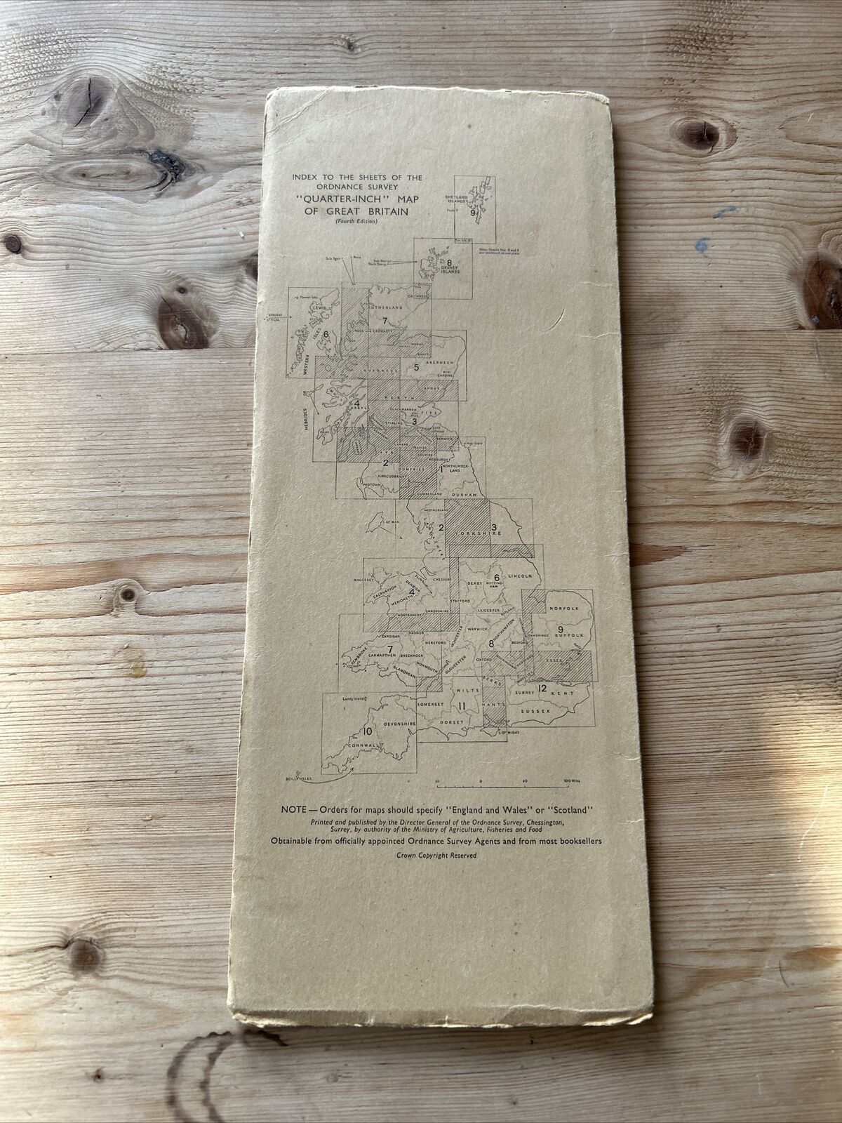 The EASTERN HIGHLANDS Ordnance Survey Paper Sheet 5 Quarter Inch Map 4th Ed 1946