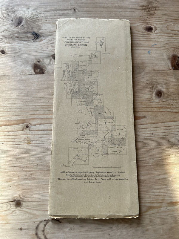 The EASTERN HIGHLANDS Ordnance Survey Paper Sheet 5 Quarter Inch Map 4th Ed 1946