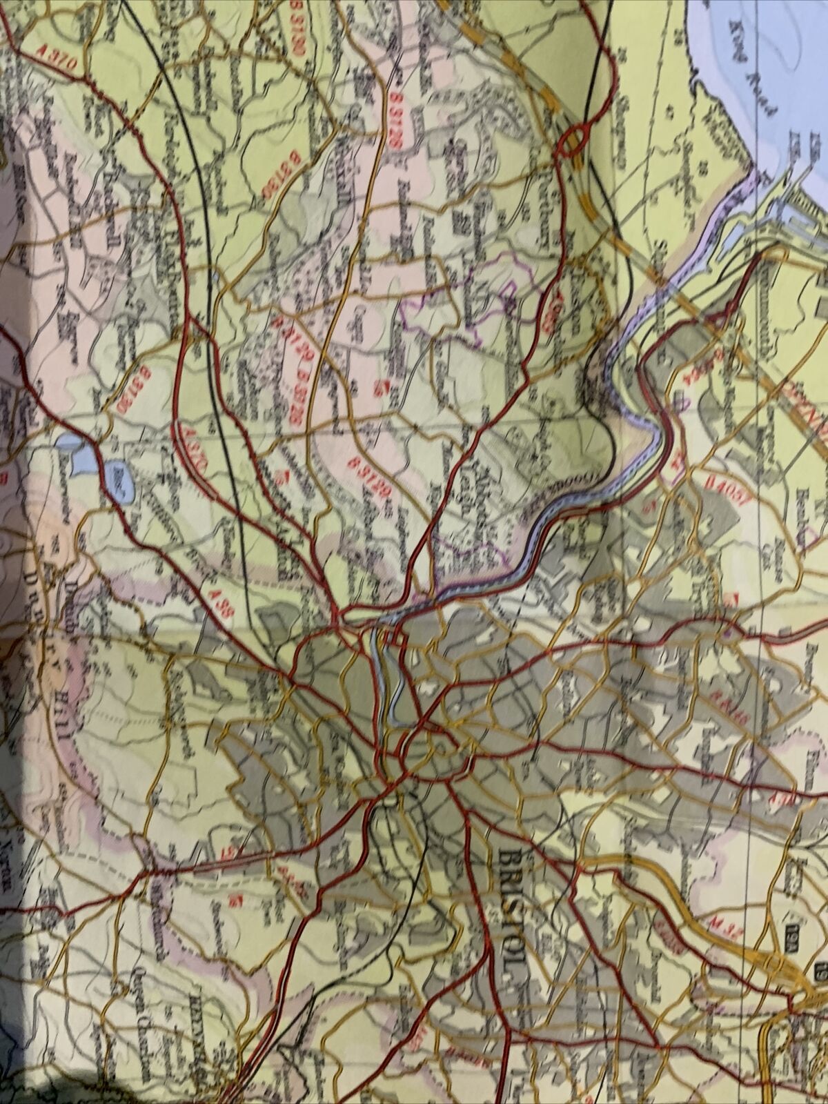 Bartholomew Half Inch Map No 7 North Somerset 1970 Bristol Bath Cardiff