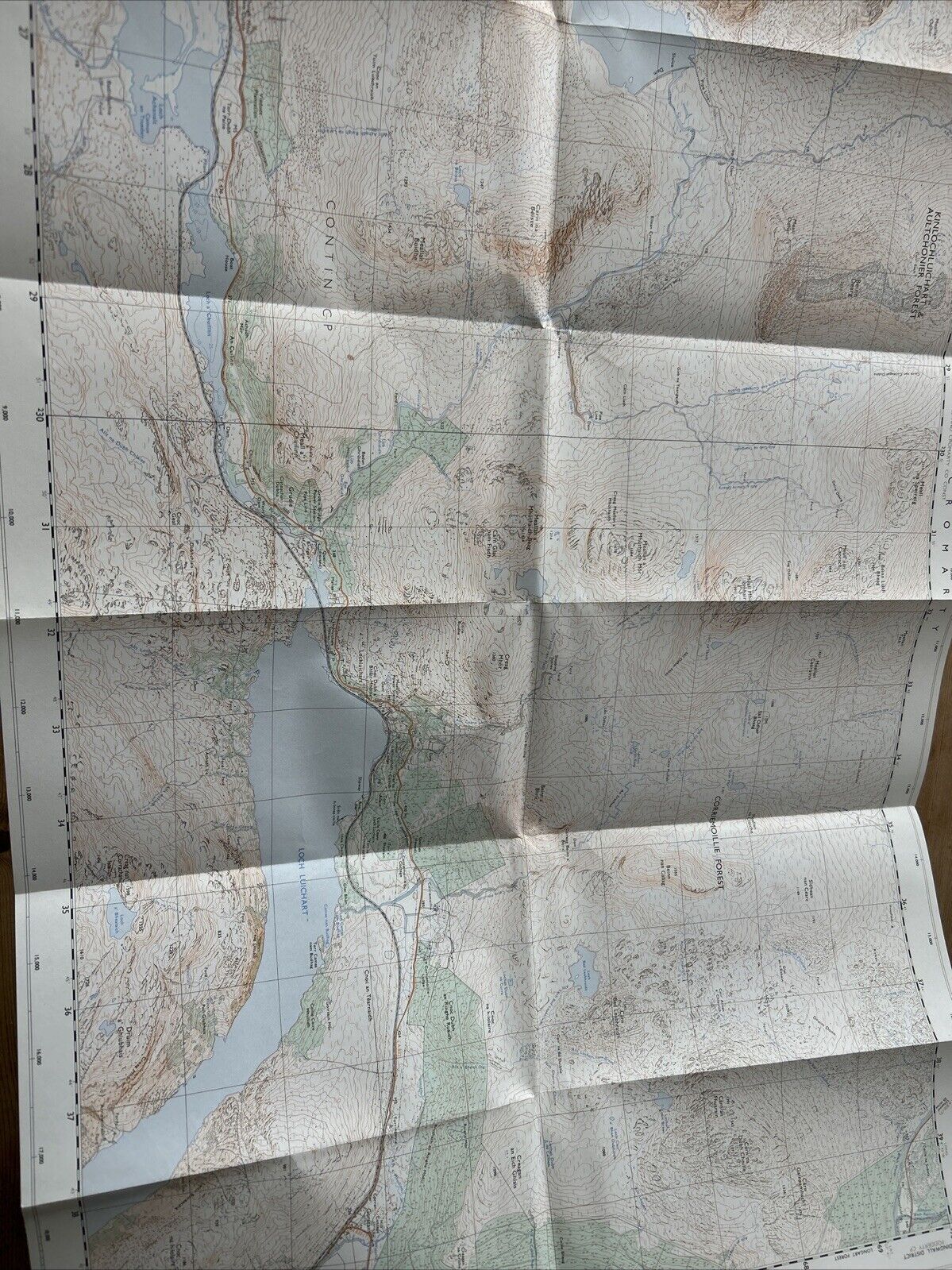 STRATH BRAN Ordnance Survey Map Pathfinder NH 26/36 1974 Loch Luichart