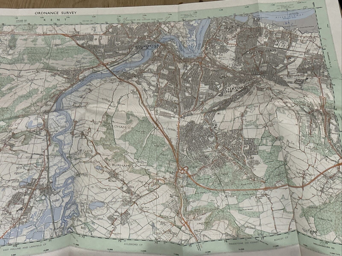 CHATHAM & MEOPHAM Pathfinder TQ66/76 Ordnance Survey 1:25,000 1980 Rochester