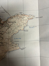 BRIXHAM Ordnance Survey CLOTH 1:25,000 National Grid Sheet 20/95 1949