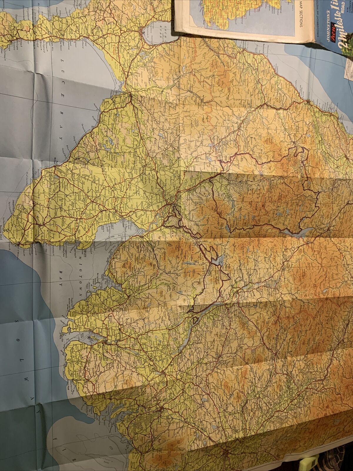 KIRKCUDBRIGHT & WIGTOWN Sheet 30 Johnstons New 2 Miles To 1 Inch Map - 1950?