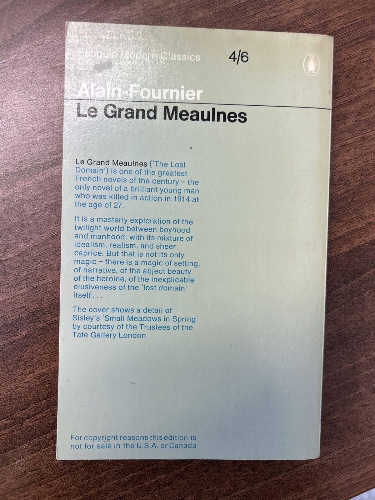 LE GRAND MEAULNES - Alain-Fournier - Penguin Modern Classics 1966 No 2466 France