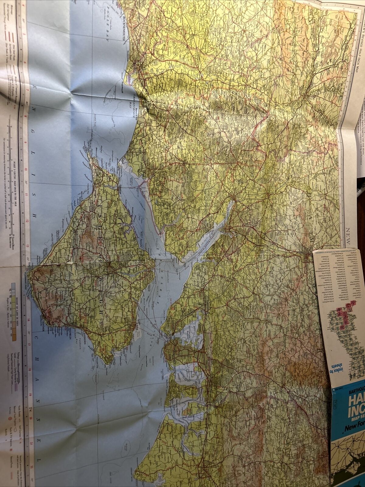 NEW FOREST Bartholomew Half Inch Map 1971 No 5 Southampton Bournemouth