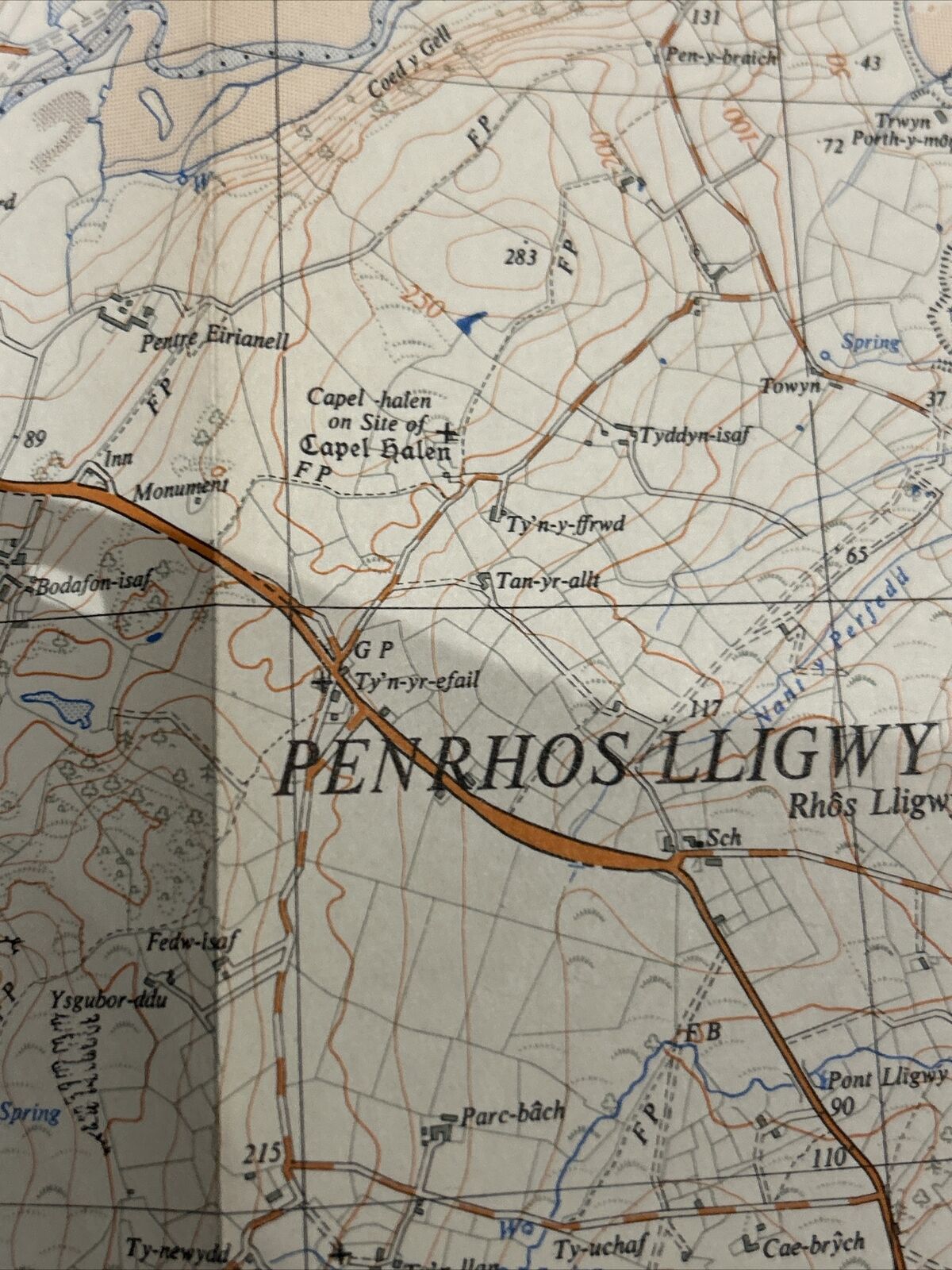 LLANERCHYMEDD Ordnance Survey Sheet SH48  2 & Half Inch MAP 1956