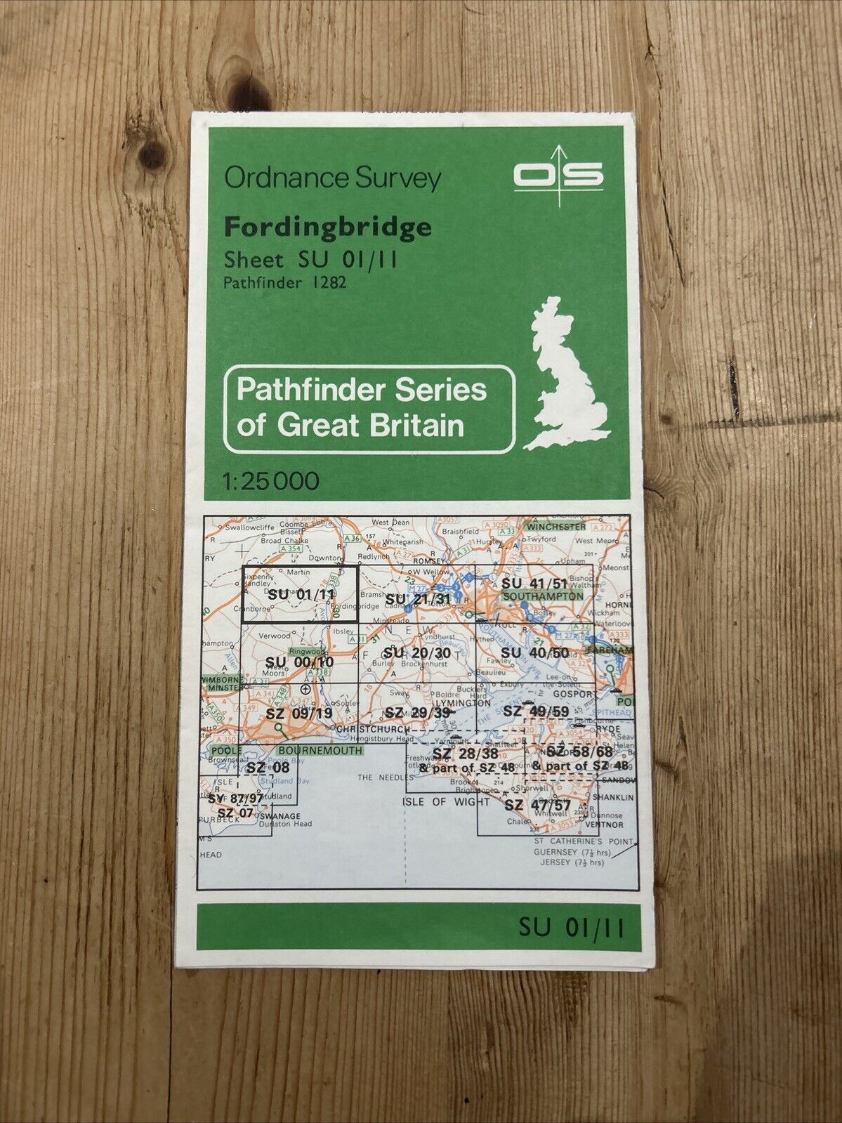 FORDINGBRIDGE Pathfinder 1282 Ordnance Survey 1:25000 1974 SU 01/11 Breamore