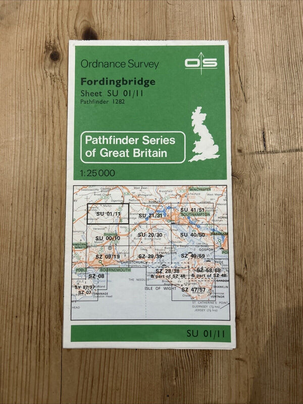 FORDINGBRIDGE Pathfinder 1282 Ordnance Survey 1:25000 1974 SU 01/11 Breamore