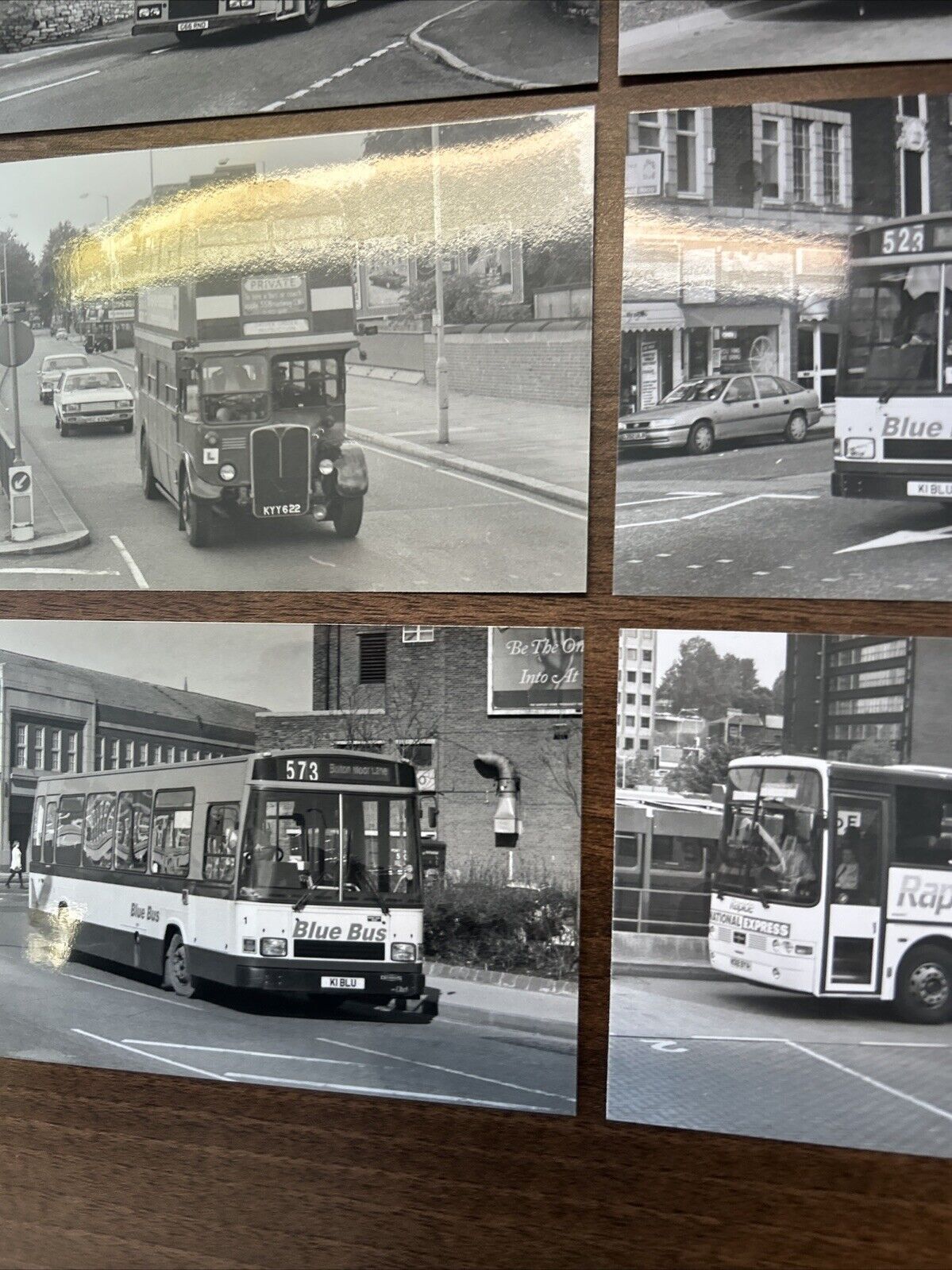 BUSES 6 Black & White Photo Ephemera BUNDLE JOB LOT Bolton Stockport Lancashire