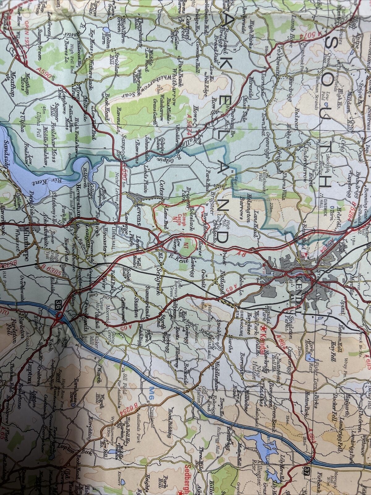 The LAKE DISTRICT - Bartholomew National Map Series No 34 - 1976 Ulverstone