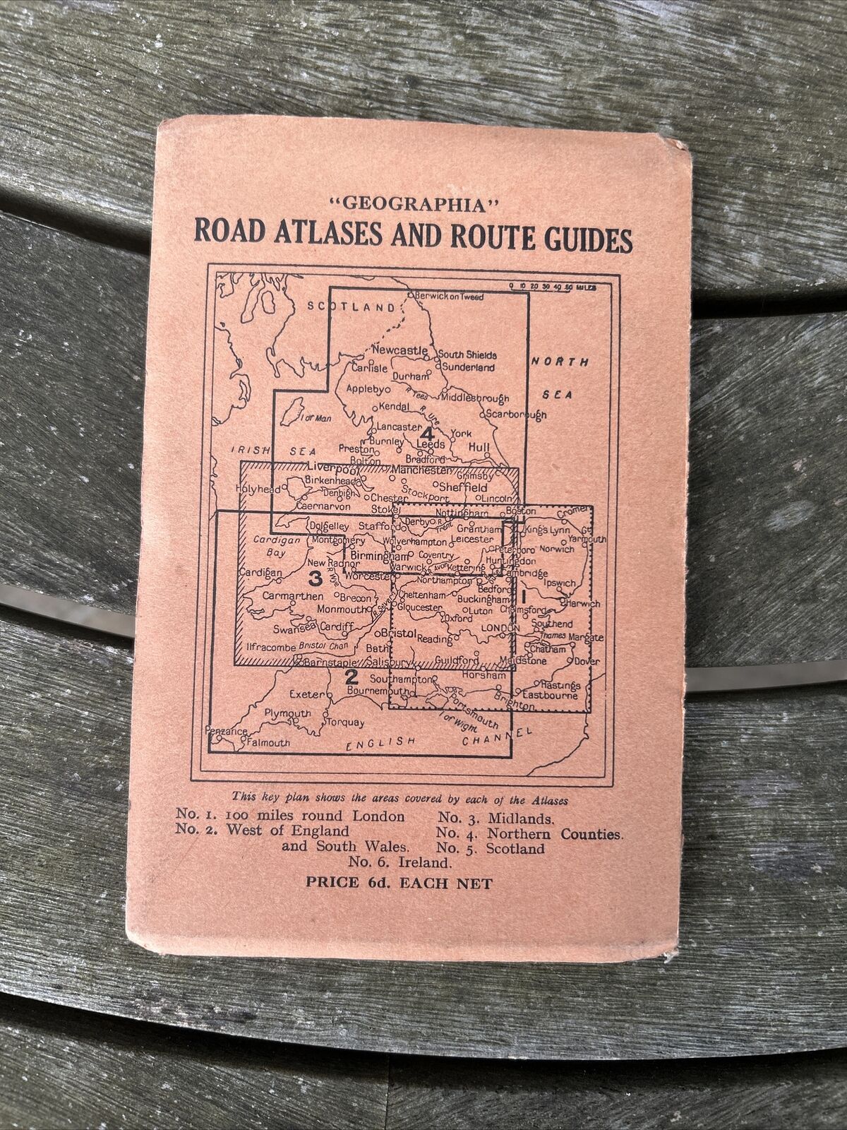 WALES New Road Map GEOGRAPHIA Cloth Pembroke Anglesey