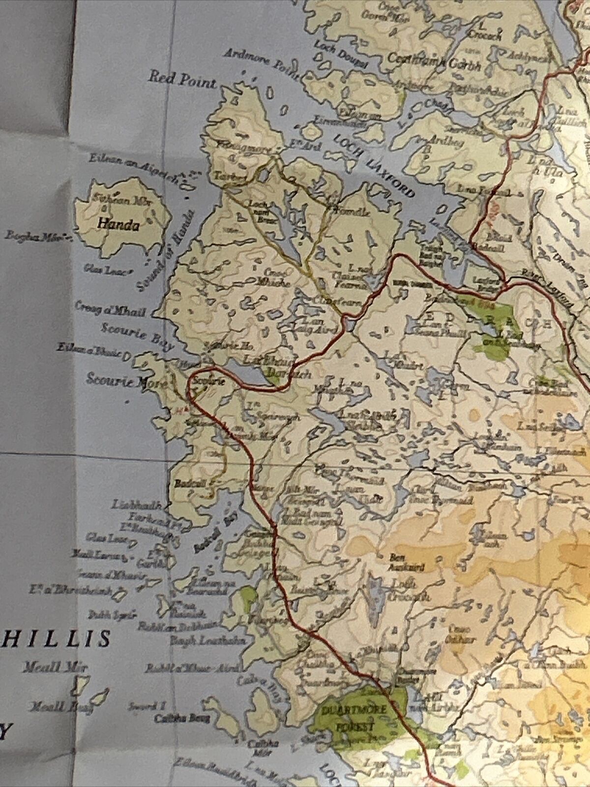 ULLAPOOL & CAPE WRATH - Bartholomew National Map Series Sheet 58 1978 GAIRLOCH