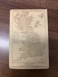 PWLLHELI Ordnance Survey CLOTH Map 1952 Seventh Series No 115 Lleyn Peninsular