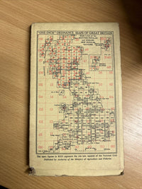 ABERYSTWYTH Ordnance Survey Cloth One Inch Map 1947 Sixth Edition Sheet 127