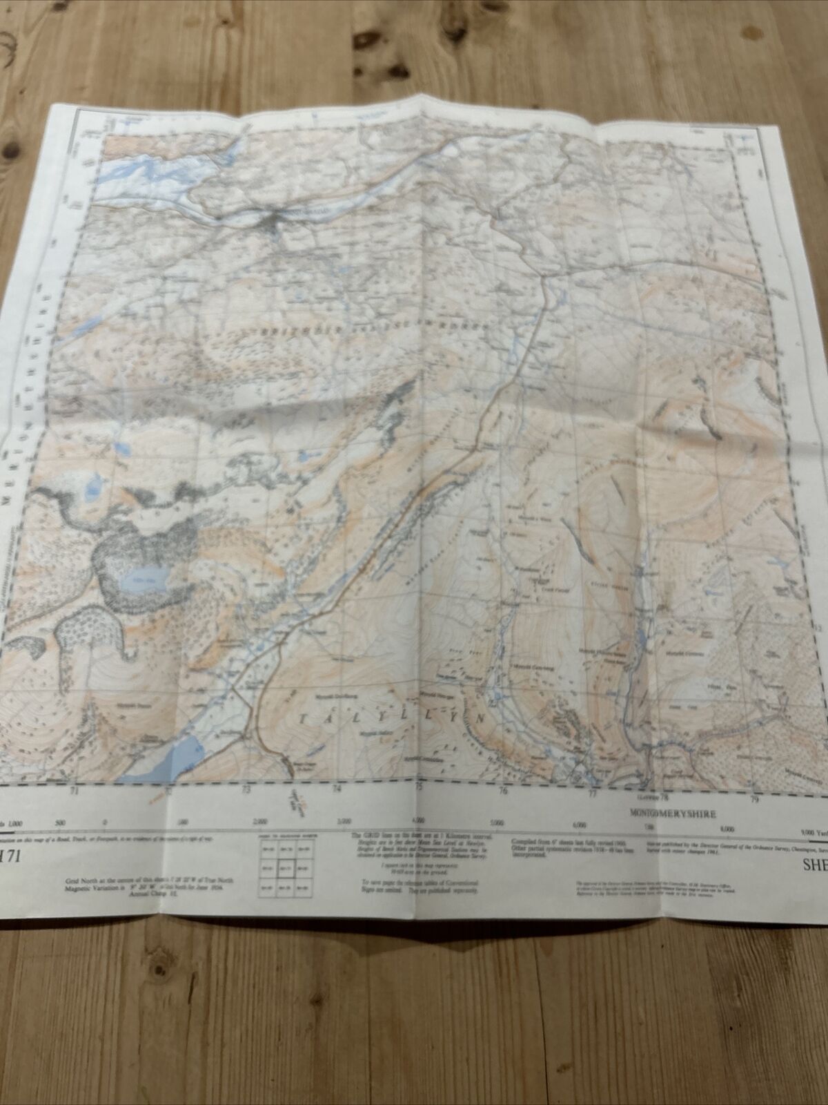 DOLGELLAU Ordnance Survey 1:25,000 First Series Sheet SH71 1954 Cross Foxes Inn