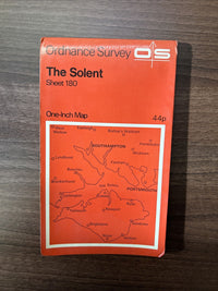 THE SOLENT Ordnance Survey One Inch Sheet 180 1971 Isle of Wight Southampton