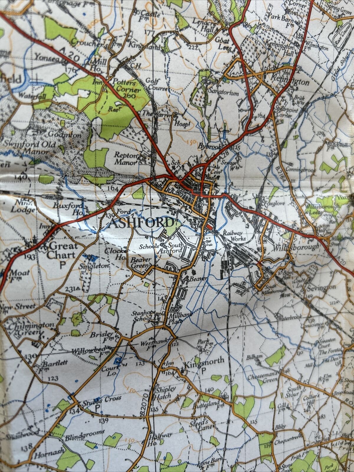 CHATHAM & MAIDSTONE Ordnance Survey Cloth Sixth Series One inch 1940 Sheet 172