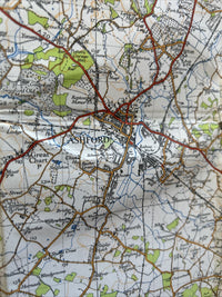 CHATHAM & MAIDSTONE Ordnance Survey Cloth Sixth Series One inch 1940 Sheet 172