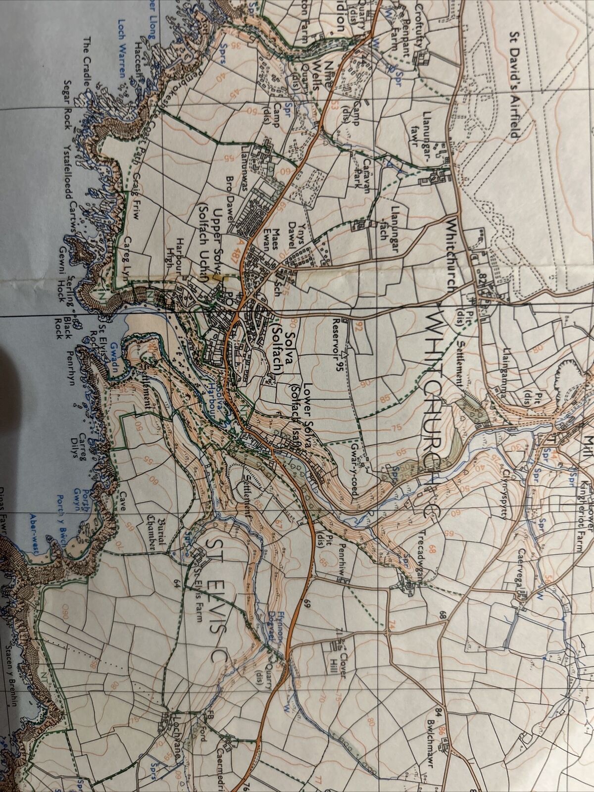 ST DAVIDS TYDDEWI & RAMSEY ISLAND Pathfinder Ordnance Survey SM62/72 25000 1982