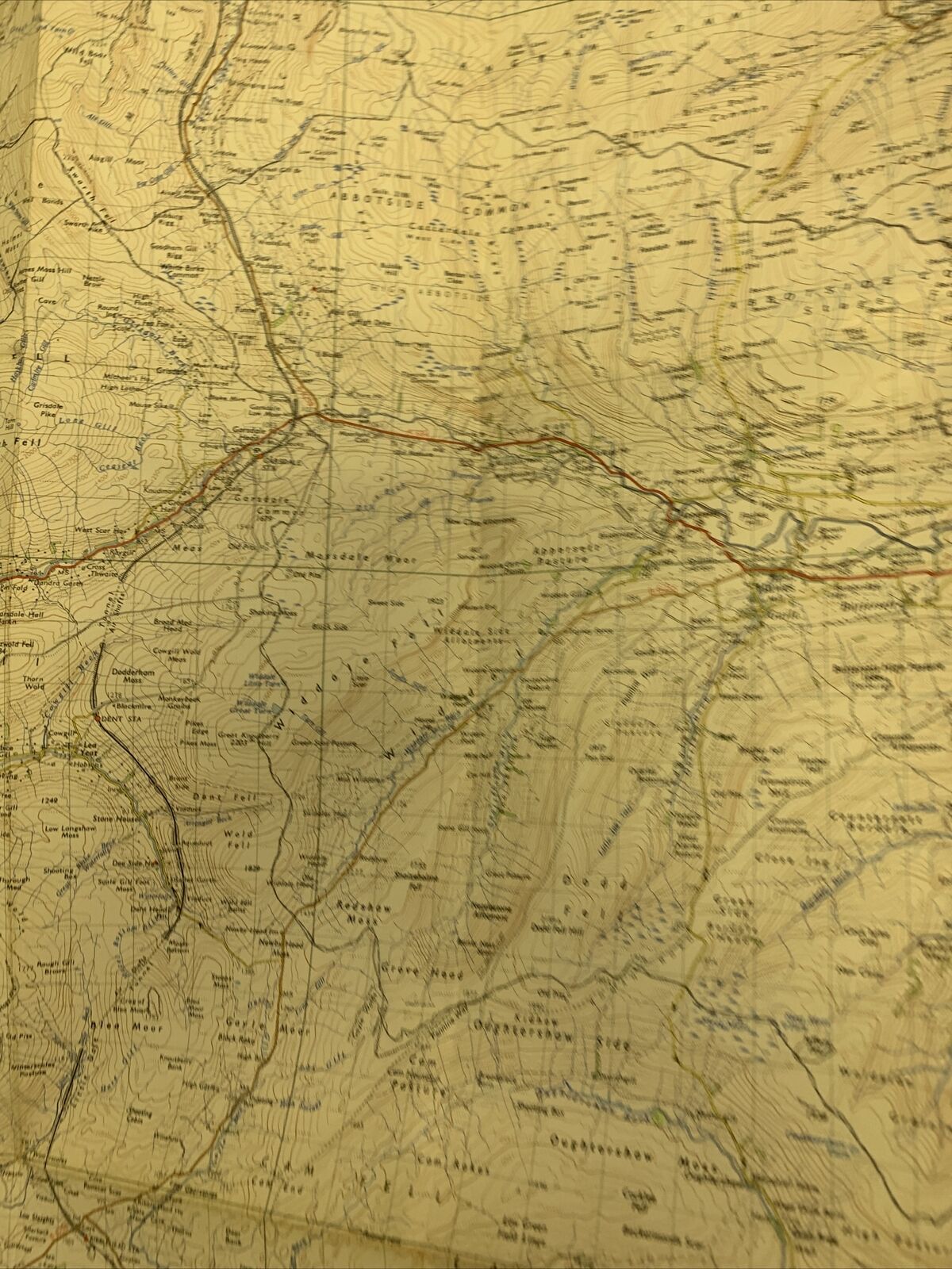 Wensleydale No 90 1961 Cloth Seventh Series Ordnance Survey One Inch Map