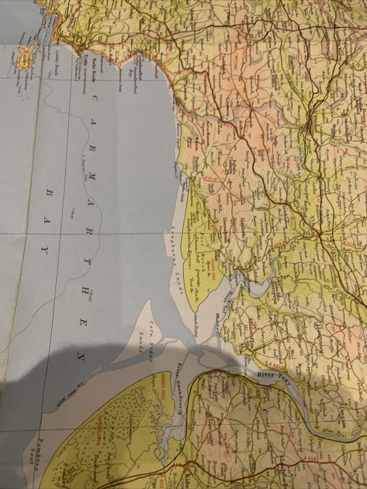 PEMBROKE Bartholomew - Half Inch Map 1970 No 11 Llanelli St Davids Newport