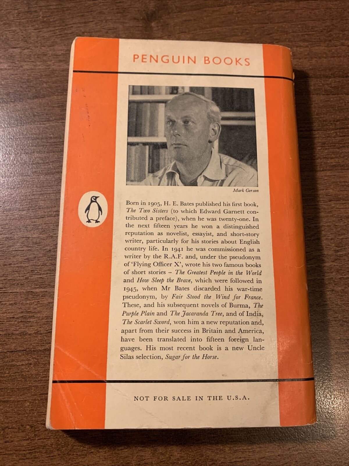 FAIR STOOD THE WIND FOR FRANCE - H E Bates - 1958 Penguin Books No 1279  WW2