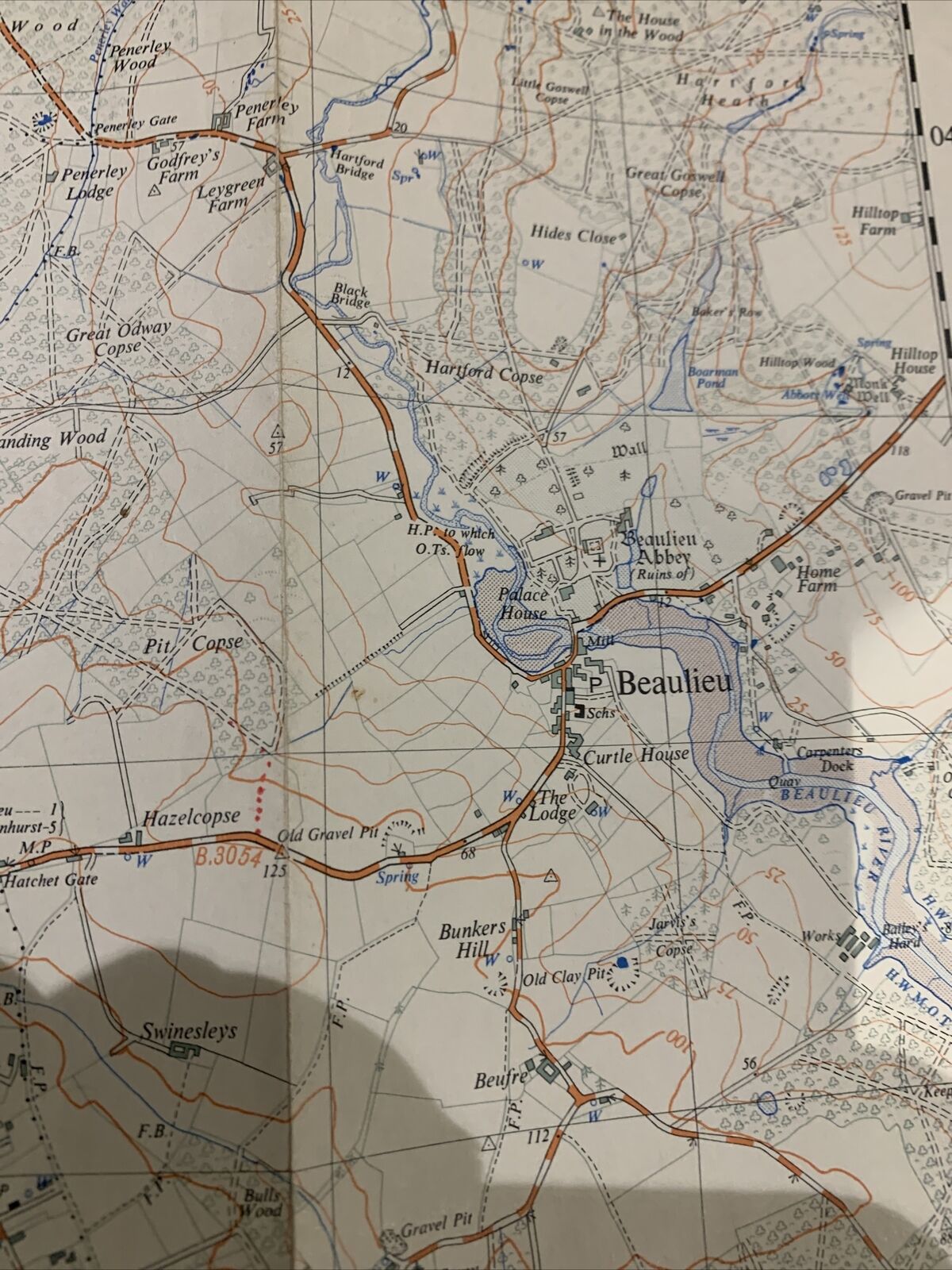 LYNDHURST BEAULIEU BROCKENHURST Ordnance Survey Map 1948 1:25000 Sheet SU30