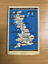 FIRTH OF FORTH 1969 Paper Ordnance Survey Quarter Inch Map Sheet 7 Glasgow Earn