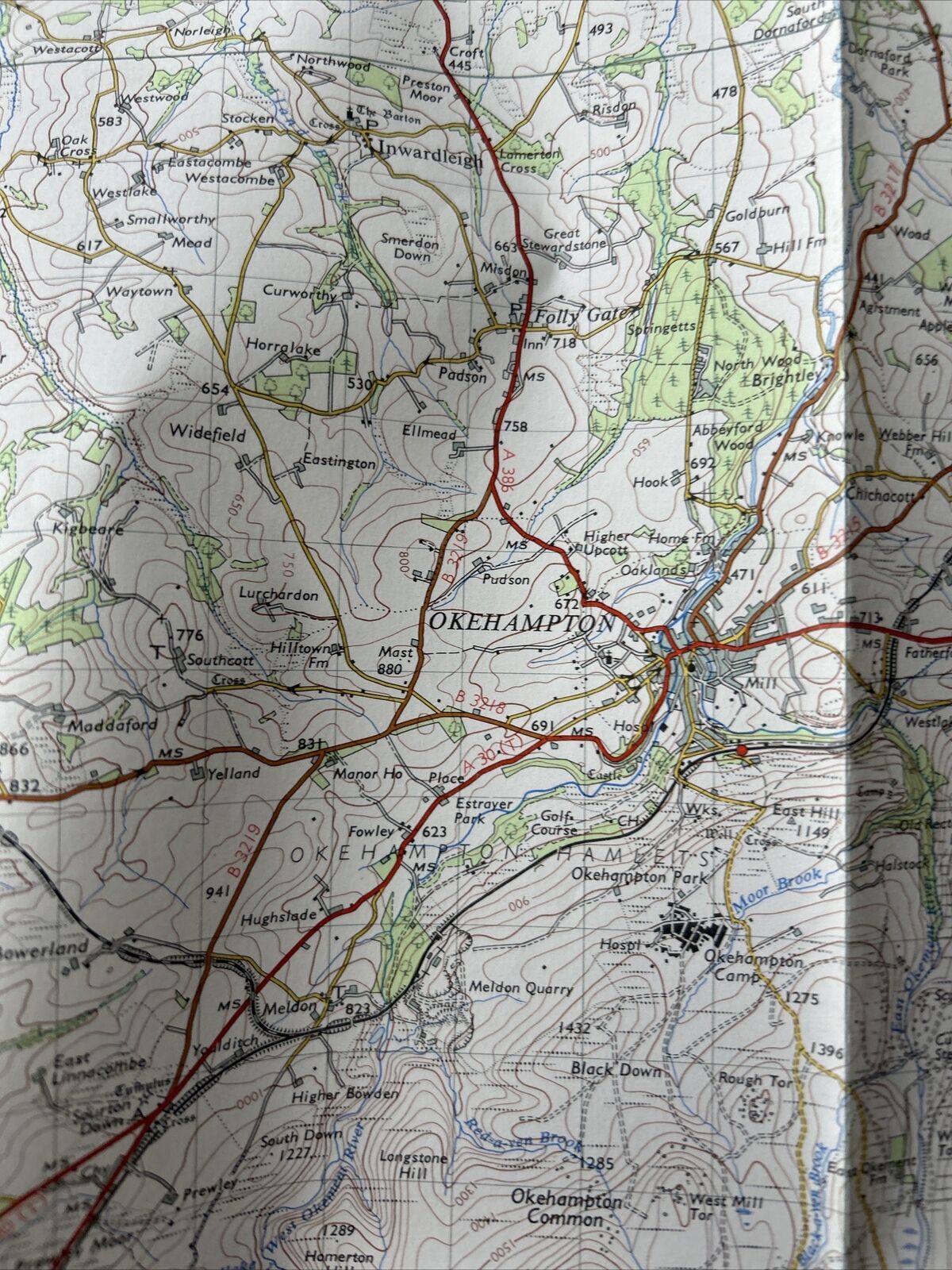 OKEHAMPTON Ordnance Survey Seventh Series Paper One inch 1960 Sheet 175 Devon