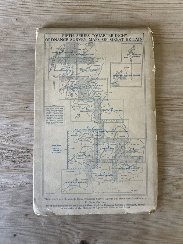 FIRTH OF CYLDE No 6 Fifth Edition paper Ordnance Survey Quarter Inch 1962 Map