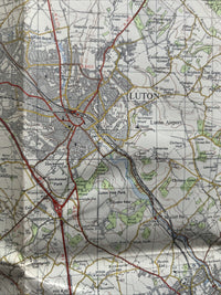 BEDFORD & LUTON Ordnance Survey Seventh Series One inch 1954 Sheet 147 Baldock