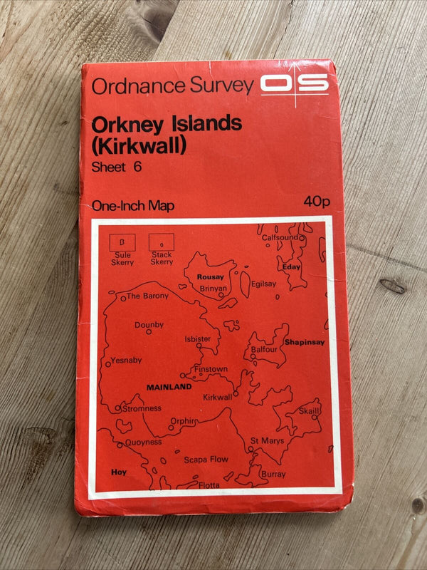 ORKNEY ISLANDS Kirkwall - Ordnance Survey One Inch Sheet 6 1959 Graemsay Eday