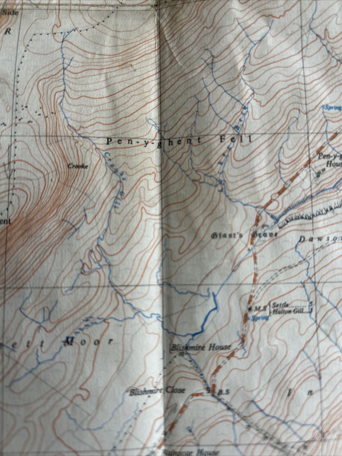 HORTON IN RIBBLESDALE Ordnance Survey Sheet 34/87 1:25000 1948 Pen Y Gent