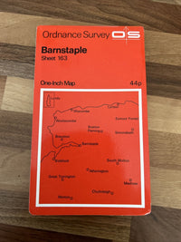 BARNSTAPLE Ordnance Survey One Inch Map Sheet 163 Good Condition 1970 Devon