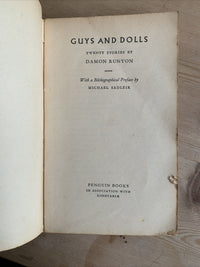 GUYS AND DOLLS by Damon Runyon - Penguin Books 1959 Twenty Stories