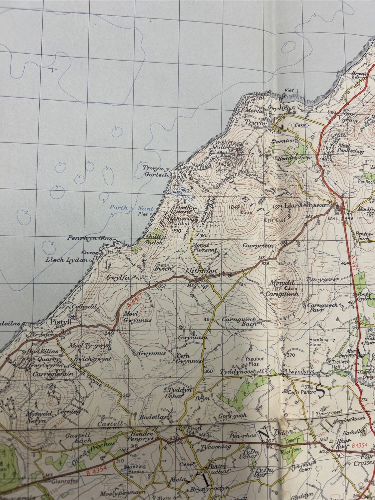 PWLLHELI Ordnance Survey Seventh Series Paper One Inch Map Sheet 115 1962 Nefyn