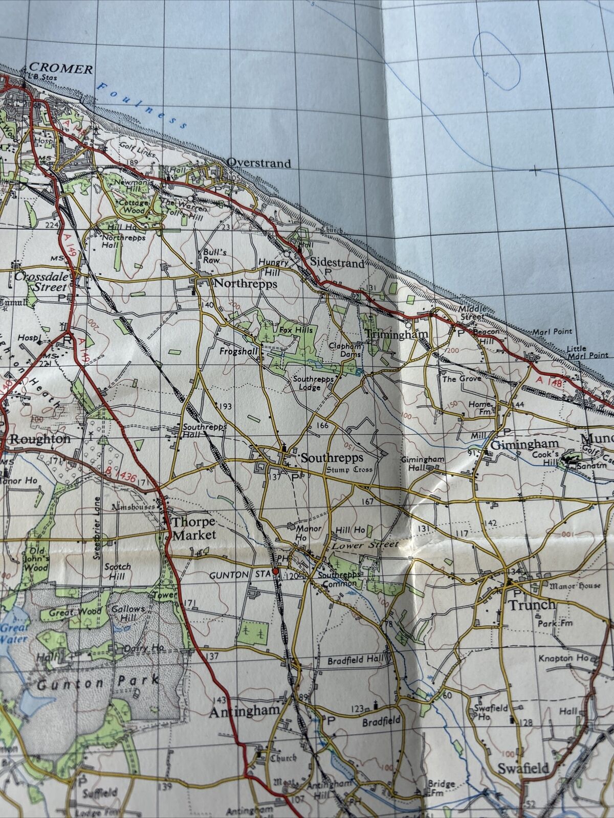 NORWICH Ordnance Survey Seventh Series Paper One Inch - 1954 Sheet 126