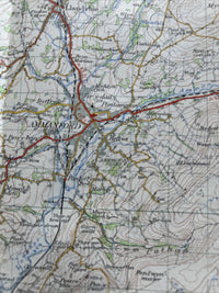 SWANSEA Ordnance Survey Seventh Series Paper One Inch Map Sheet 153 1956 Pyle