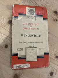 WENSLEYDALE Ordnance Survey Seventh Series One Inch Map 1961 Sheet 90